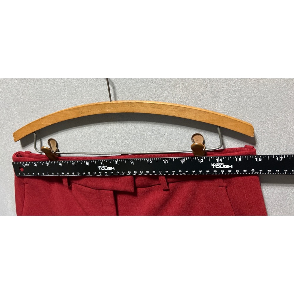 Michael Kors Maroon Red Bell Bottom Slacks Dress Pants Size 8 Flare Leg Ttousers - Picture 7 of 8